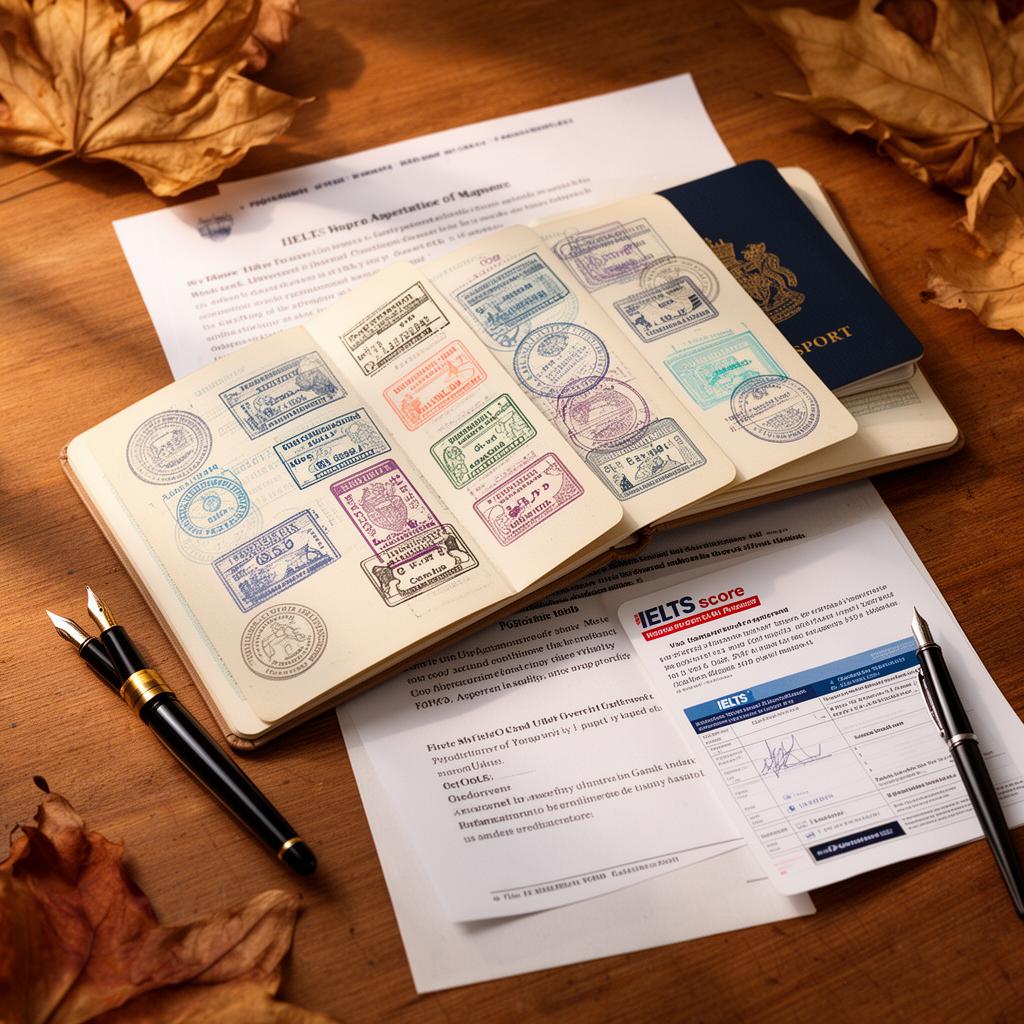 10 country stamps
